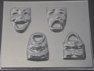 3541 Comedy Tragedy Mask Chocolate Candy Mold